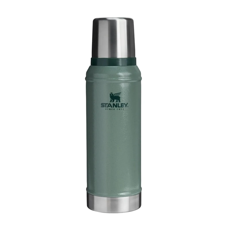 Stanley 1913 Classic Legendary Thermal Flask 0.94L - Keeps Hot Or Cold for 24 Hours - BPA-Free Insulated Bottle - Stainless Steel Coffee Flask - Leakproof - Dishwasher Safe - Hammertone Green