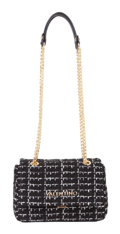 Valentino Tweed Flap Bag - Black/Multicolor Shoulder Bag
