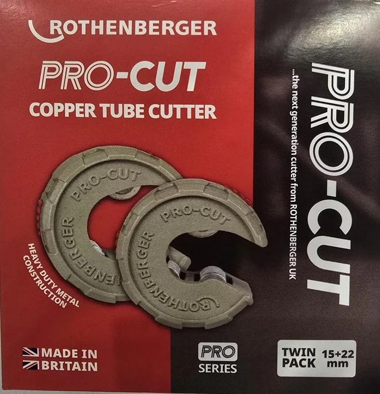 Rothenberger PRO-Cut Copper Tube Cutter 15MM & 22MM Twin Pack