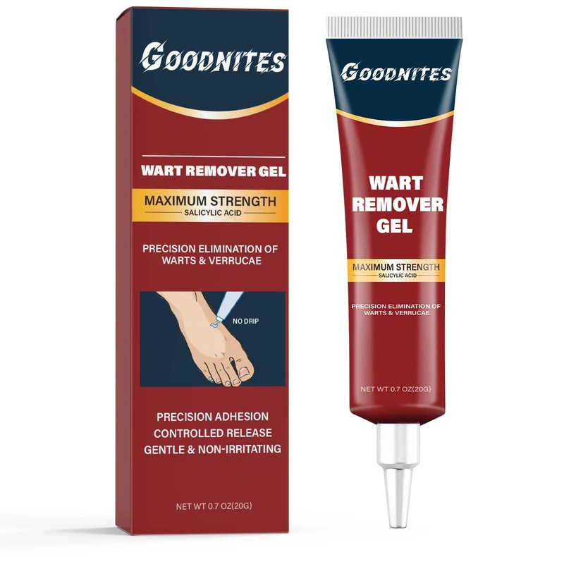 Wart Remover Gel, Fast Acting & Effective for Common and Plantar Warts, Precise Positioning, Non-Drip, Easy to Apply, Safe for Sensitive Skin, 0.7oz(20g)