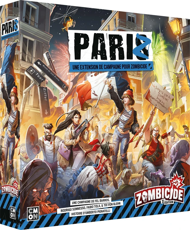 Asmodee - ZOMBICIDE: PariZ - Cmon - Board games - Expansion Campaign Game Expert cooperative - Paris Zombie - French Version