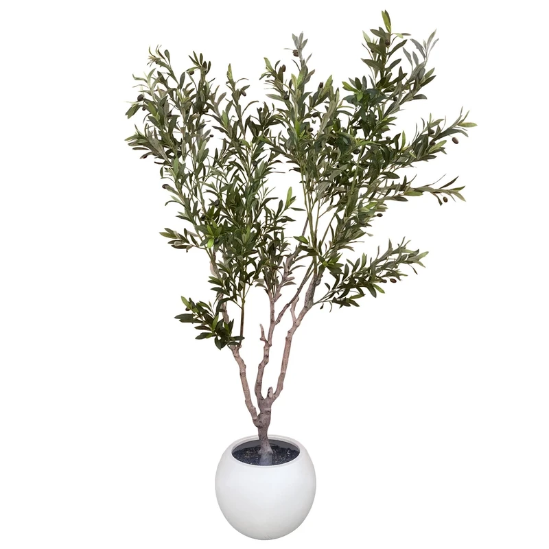 Leaf Design UK Artificial Decorative Planter, 200cm XL Olive Tree, 200 cm