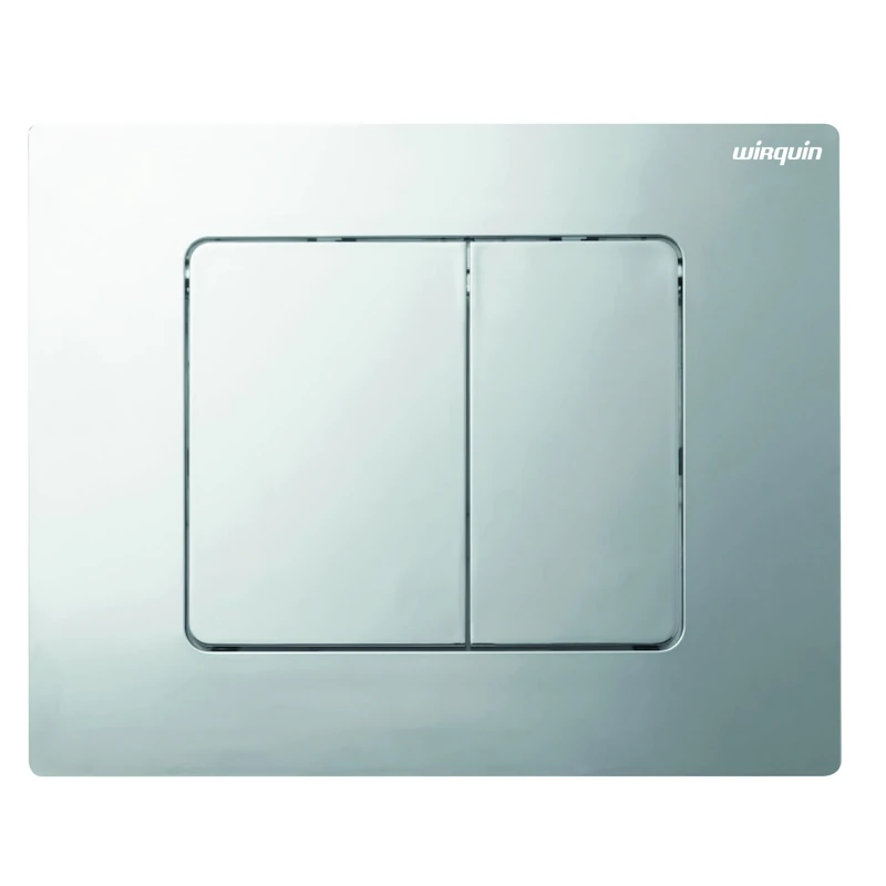 Wirquin 55723044 Plaque de déclenchement WC Square Grise en ABS, Double Chasse Toilet Release Plate Grey Flush