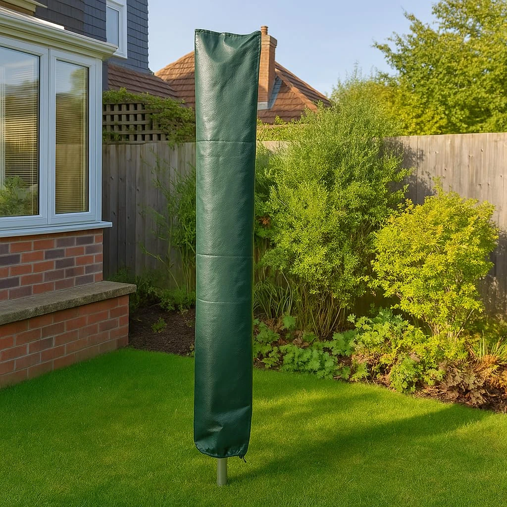ANGIX Rotary Washing Line Cover 1.8m- Heavy Duty Waterproof Garden Protective Cover with Drawstring, Weather Resistant Lid for Outdoor Clothes Airer