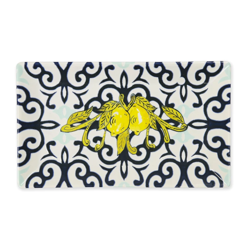 Excelsa Amalfi Set of 6 Decorative Plates, 25 x 15 cm, Ceramic