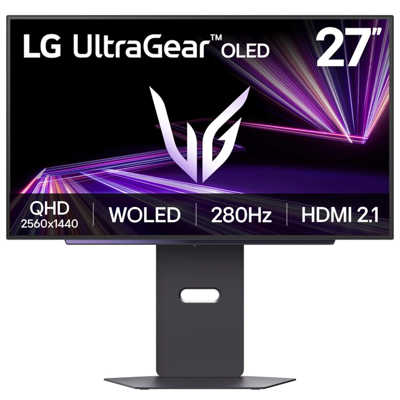 LG UltraGear OLED GX7 Gaming Monitor 27GX700A-B – QHD 1440p, 4 stack WOLED, 27 inch, 280Hz, 0.03ms, 335-1500nits, AMD FreeSync Premium Pro, ClearMR 13000, HDR 500, Delta E ≤ 2, DP, HDMI 2.1, Black
