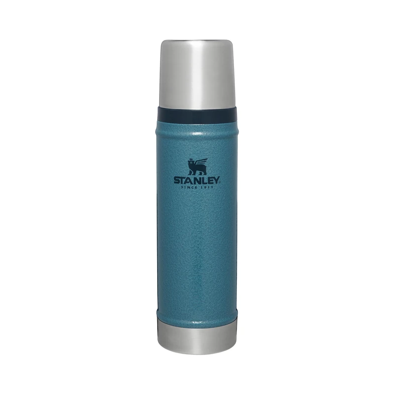 Stanley 1913 Classic Legendary Thermal Flask 0.59L - Keeps Hot Or Cold for 18 Hours - BPA-Free Insulated Bottle - Stainless Steel Coffee Flask - Leakproof - Dishwasher Safe - Hammertone Lake