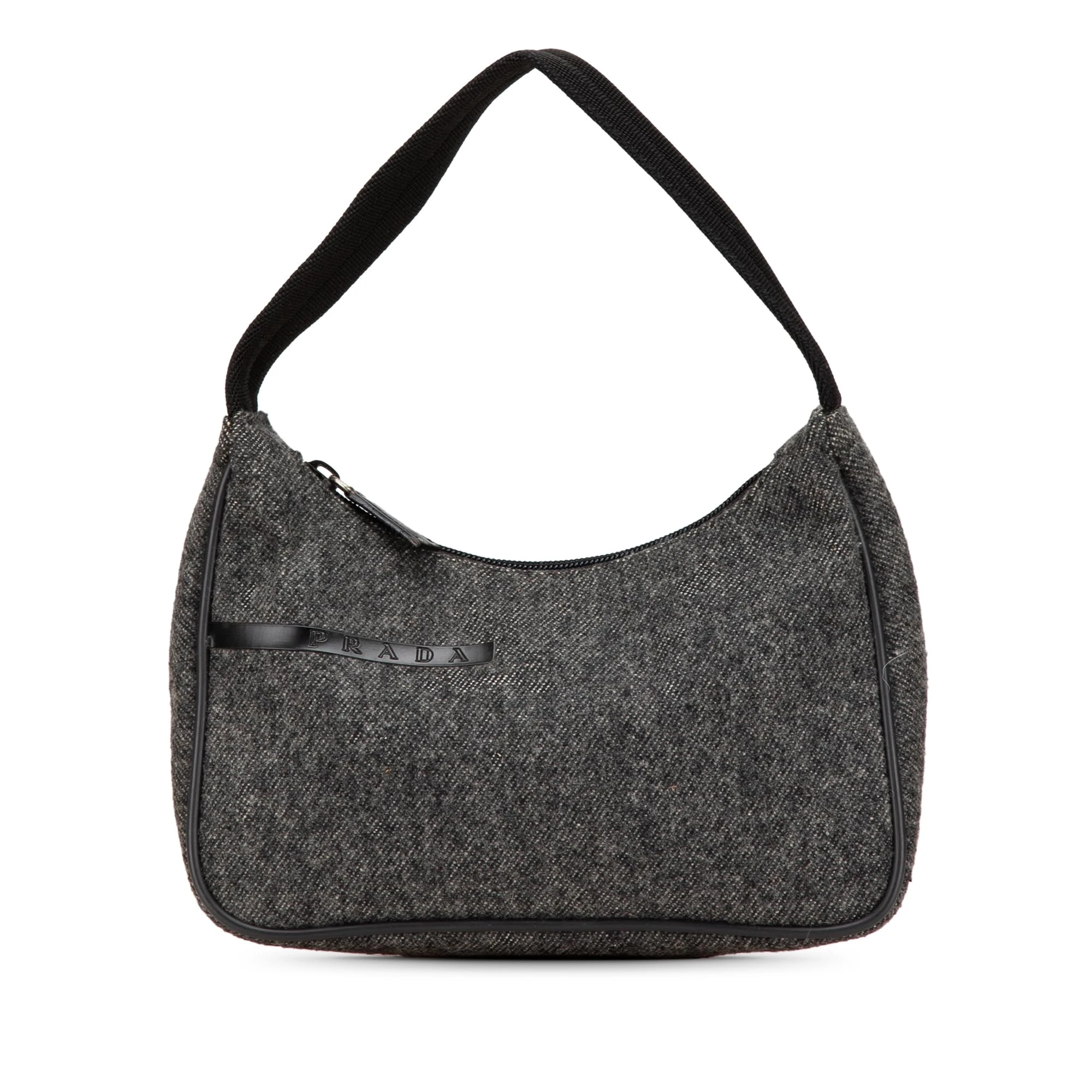 Prada Pre-Loved Wool Shoulder Bag