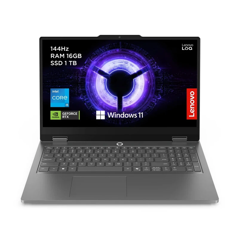 Lenovo LOQ Essential | 15 inch Full HD Gaming Laptop | Intel Core i5-13450HX | 16GB RAM | 1TB SSD | NVIDIA GeForce RTX 5050 | Windows 11 Home | Luna Grey