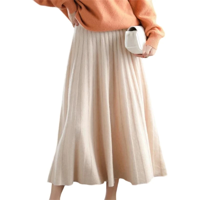 Women’S High Waist Mini Plaid Pleated Skirt Girl Fashion Casual Short Wool Skirt