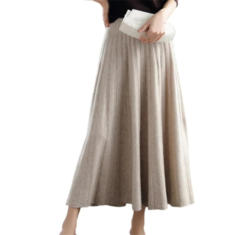 Women’S High Waist Mini Plaid Pleated Skirt Girl Fashion Casual Short Wool Skirt