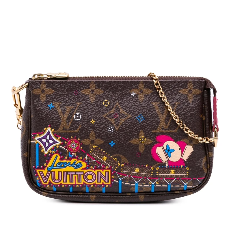 Louis Vuitton Pre-Loved Monogram Vivienne Christmas Roller Coaster Mini Pochette Accessoires
