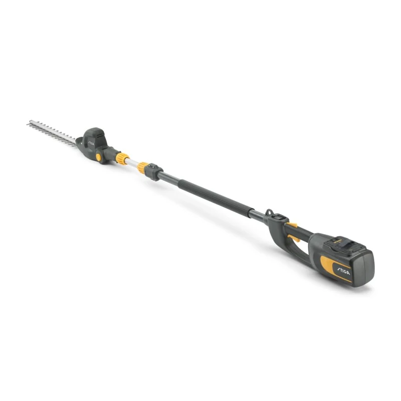 STIGA PH 700e Battery Pole Hedge Trimmer, 48 V, 48 cm – 0.45 kW Motor, 65 cm Telescopic Shaft – Dual-Action Laser-Cut Blade, Soft-Grip Handle – Cordless Trimming of Tall Hedges (Batt. Not Incl.)