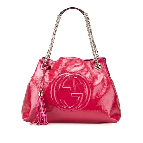 Gucci Pre-Loved Medium Patent Soho Chain Tote Bag