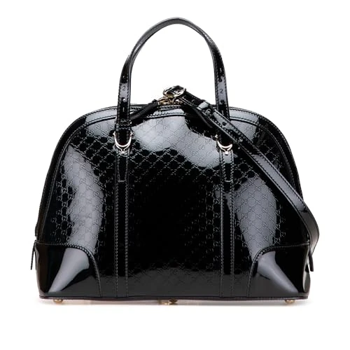 Gucci Pre-Loved Small Microguccissima Patent Nice Satchel Handbag