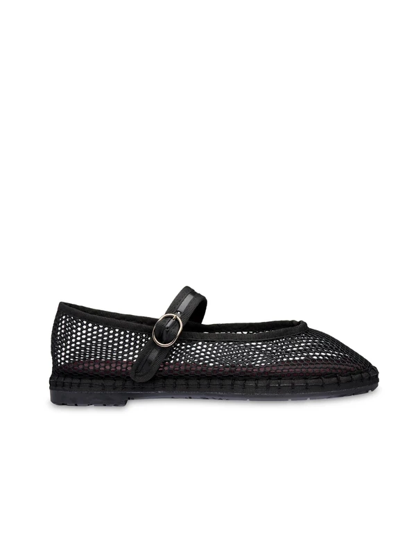Flabelus Isabella Women's Ballerina, Black/White, 9 UK