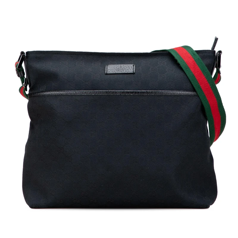 Gucci Pre-Loved GG Canvas Web Crossbody Bag