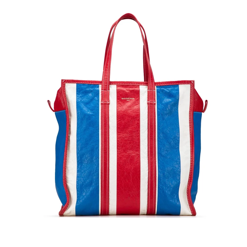 Balenciaga Pre-Loved M Lambskin Bazar Shopper Satchel Handbag