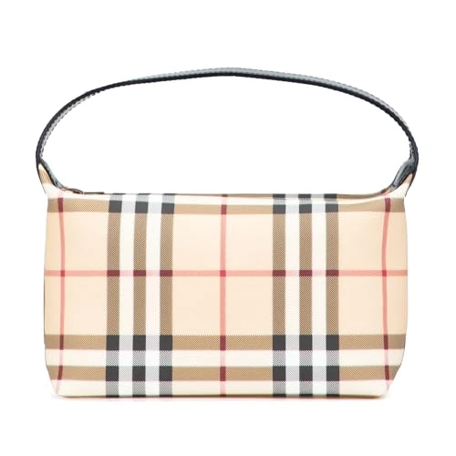 BURBERRY Pre-Loved Mini House Check Coated Canvas Handbag