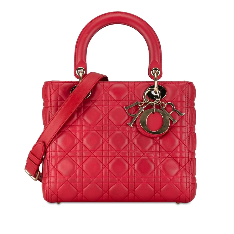 Dior Pre-Loved Medium Lambskin Cannage Lady