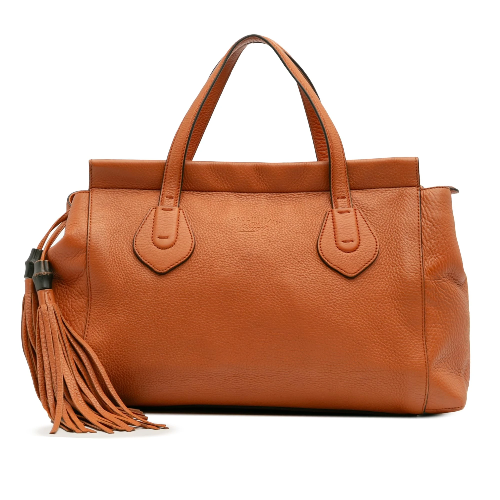 Gucci Pre-Loved Leather Lady Tassel Top Handle Bag