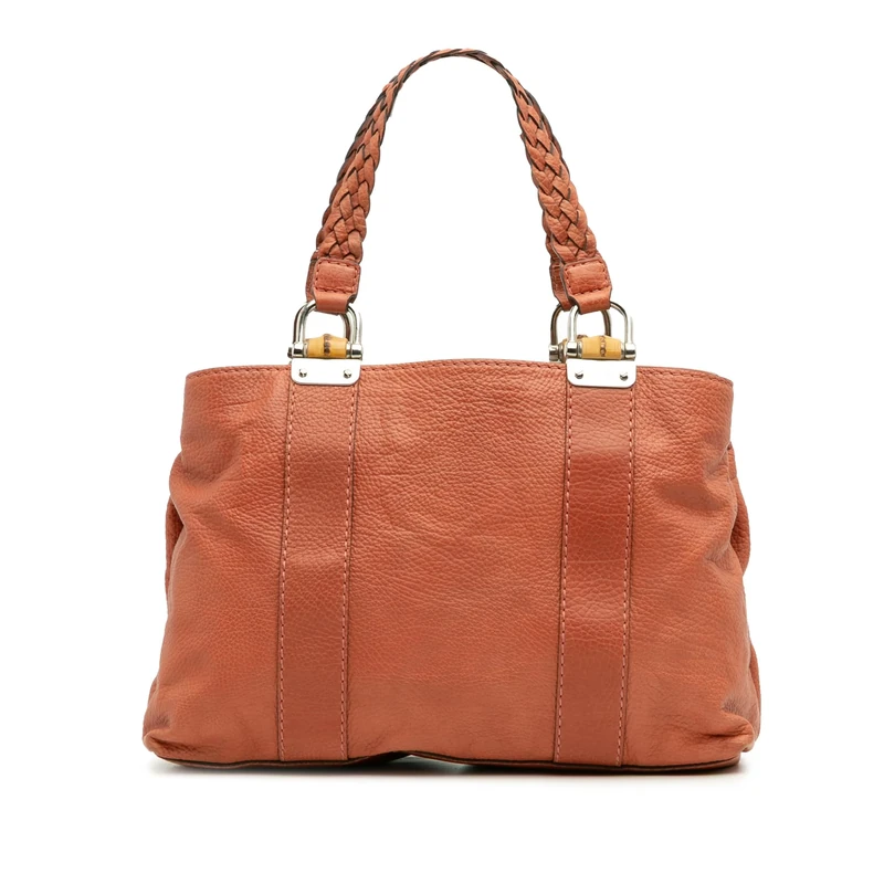 Gucci Pre-Loved Medium Leather Bamboo Libeccio Tote Bag