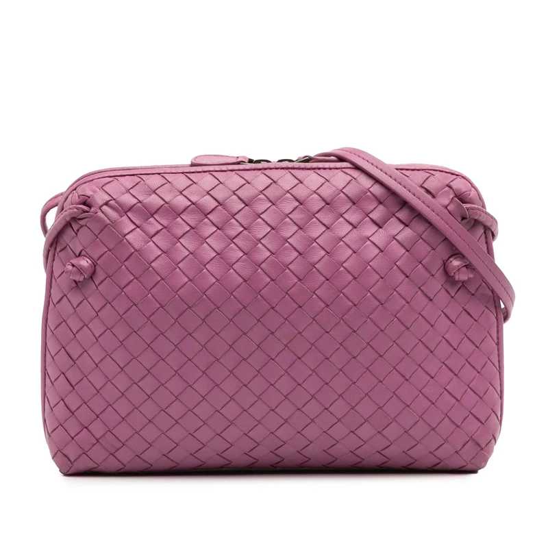 Bottega Veneta Pre-Loved Nappa Intrecciato Nodini Crossbody Bag