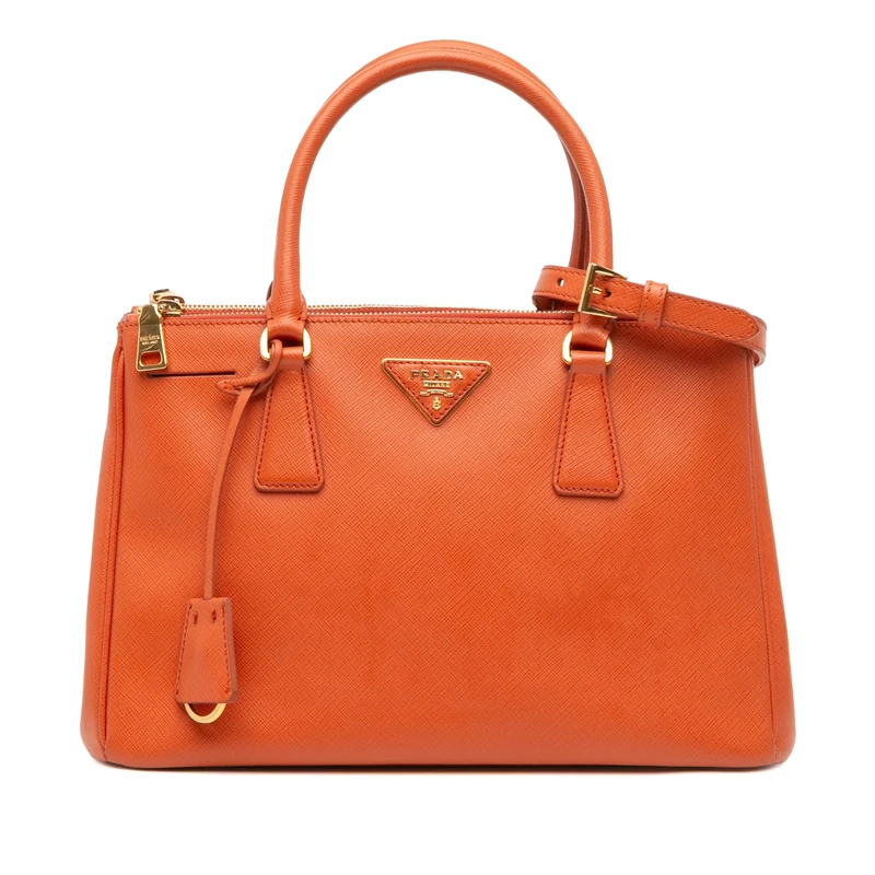 Prada Pre-Loved Medium Saffiano Lux Galleria Double Zip Satchel
