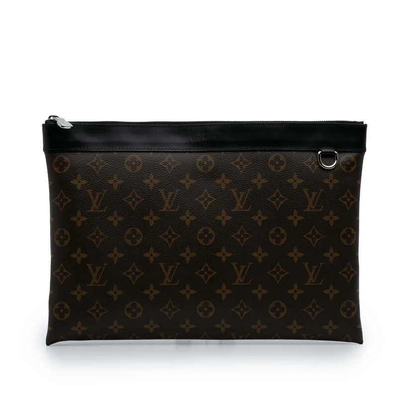 Louis Vuitton Pre-Loved Monogram Macassar Discovery Pochette GM Clutch Bag