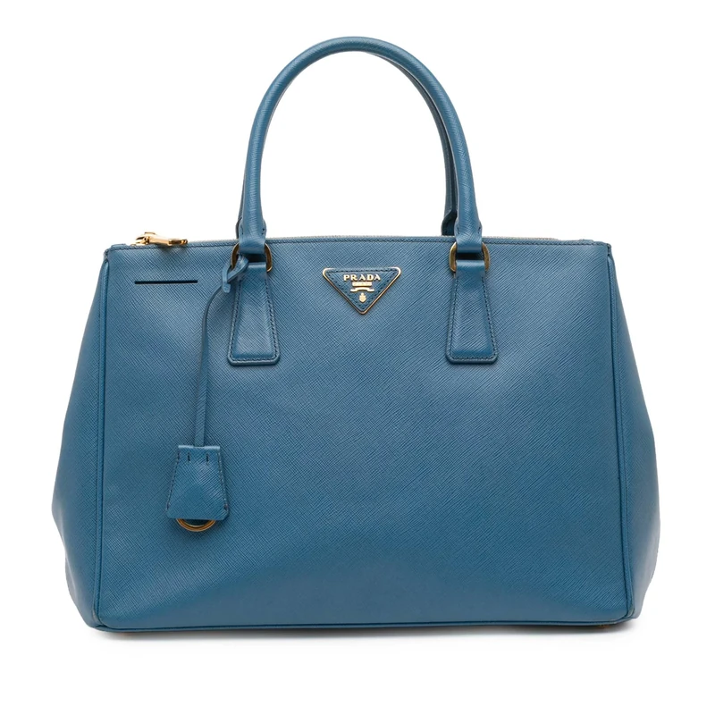 Prada Pre-Loved Medium Saffiano Lux Galleria Double Zip Satchel