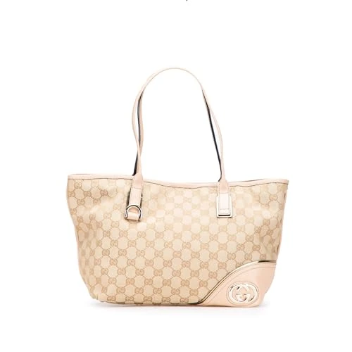 Gucci Pre-Loved GG Canvas New Britt Tote Bag