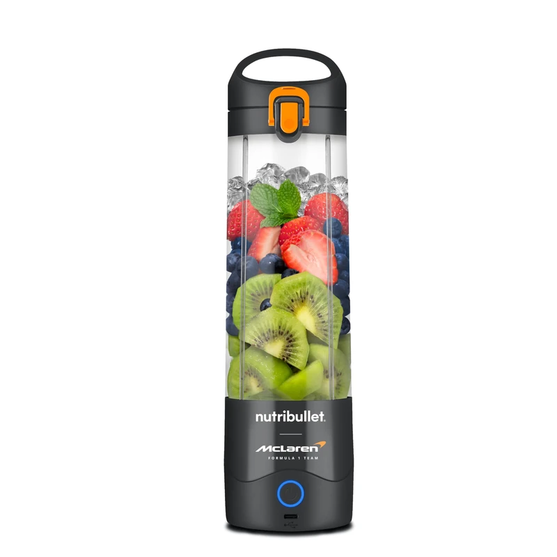 nutribulllet Portable x McLaren F1 Team - Portable Blender, Cordless Smoothie Maker with Battery, 475ml Tritan Cup, USB-C, To-Go Lid, Compact and Lightweight, Grey (NBP003GO-MC)