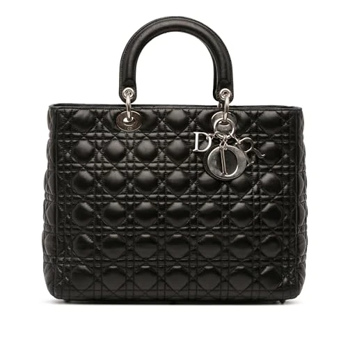 Dior Pre-Loved Large Lambskin Cannage Lady