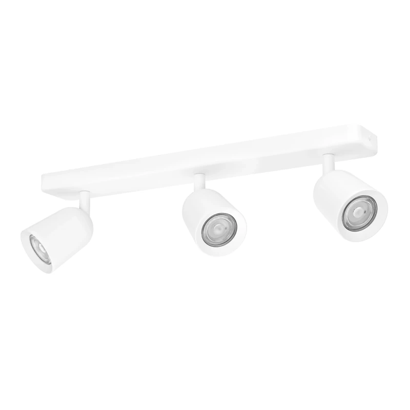 Eglo Spotlight bar Camaldoli, Kitchen Light Fitting with 3 Flexible Spots, Ceiling lamp Living Room Made of White Steel, GU10 Socket