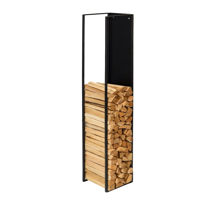 Relaxdays Firewood Shelf - Wall Mount Log Rack - 160x25x25 cm