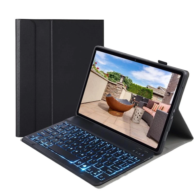 leleyo Case with Keyboard for Amazon Fire HD 10 Folio Case Keyboard Backlit Magnetic Removable Wireless Bluetooth QWERTY for Amazon Fire HD 10 (2021/2023) 10.1 inch, Black