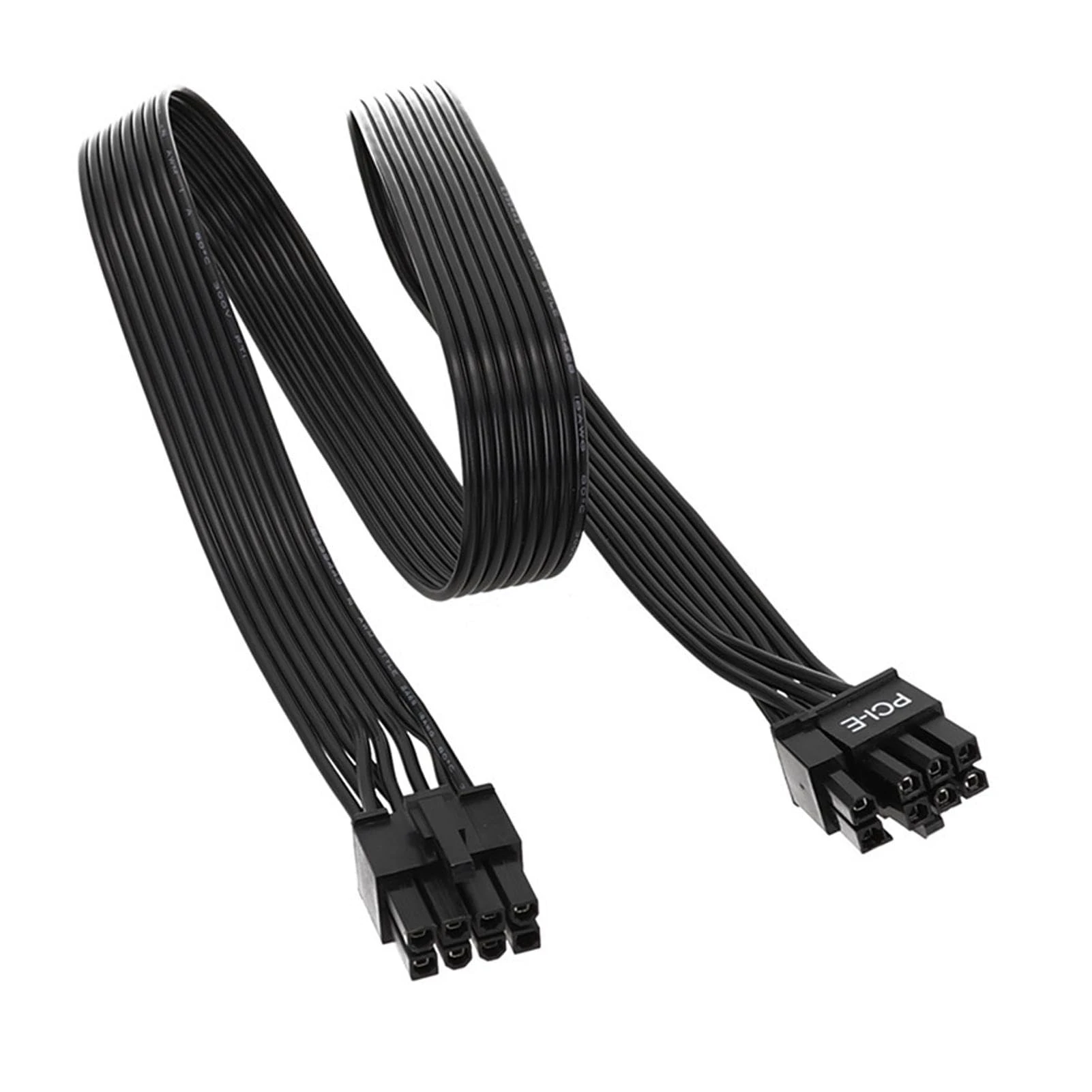 Graphics Card Power Cable 65cm, Cable 6+2-pin PCIe Connector, Modular Power Supply Extension Cable