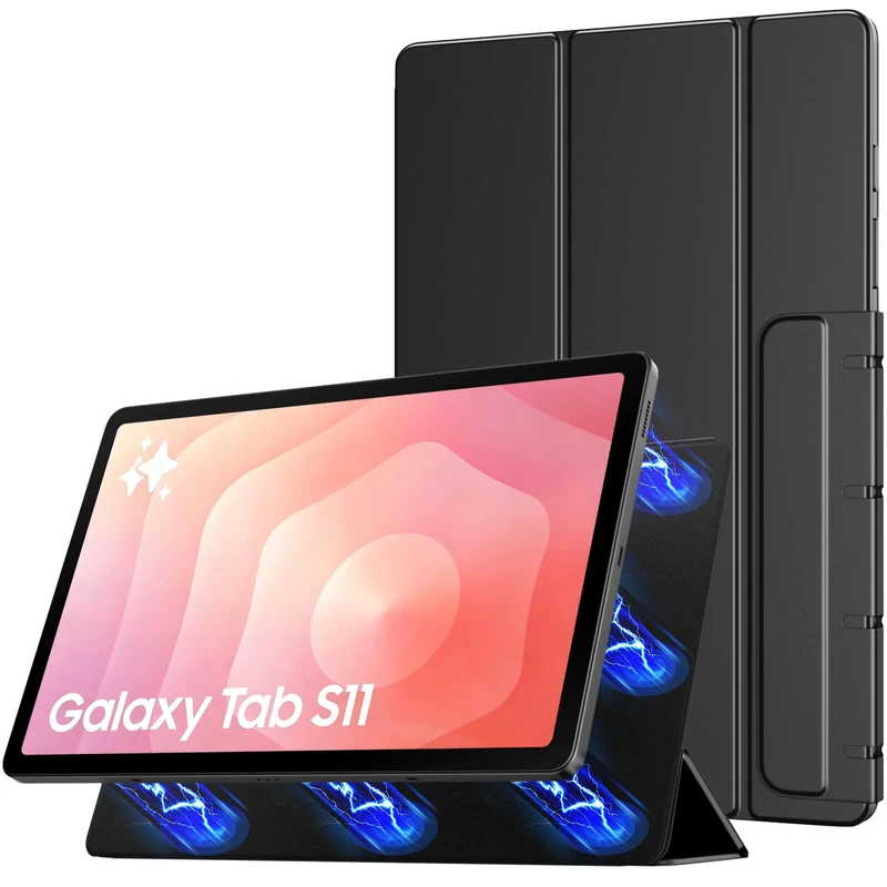 TiMOVO Magnetic Case for Samsung Galaxy Tab S11 11 Inch 2025 SM-X730/X736B, Slim Smart Lightweight Stand Cover, Support Auto Wake/Sleep, Black