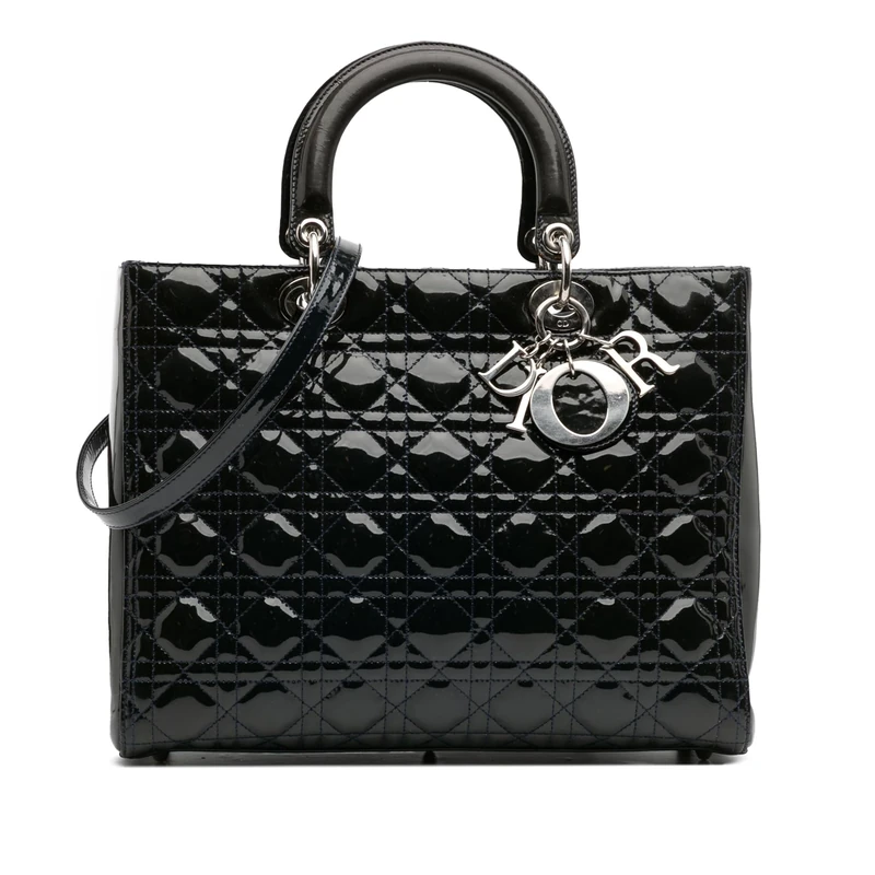 Dior Pre-Loved Large Patent Cannage Lady