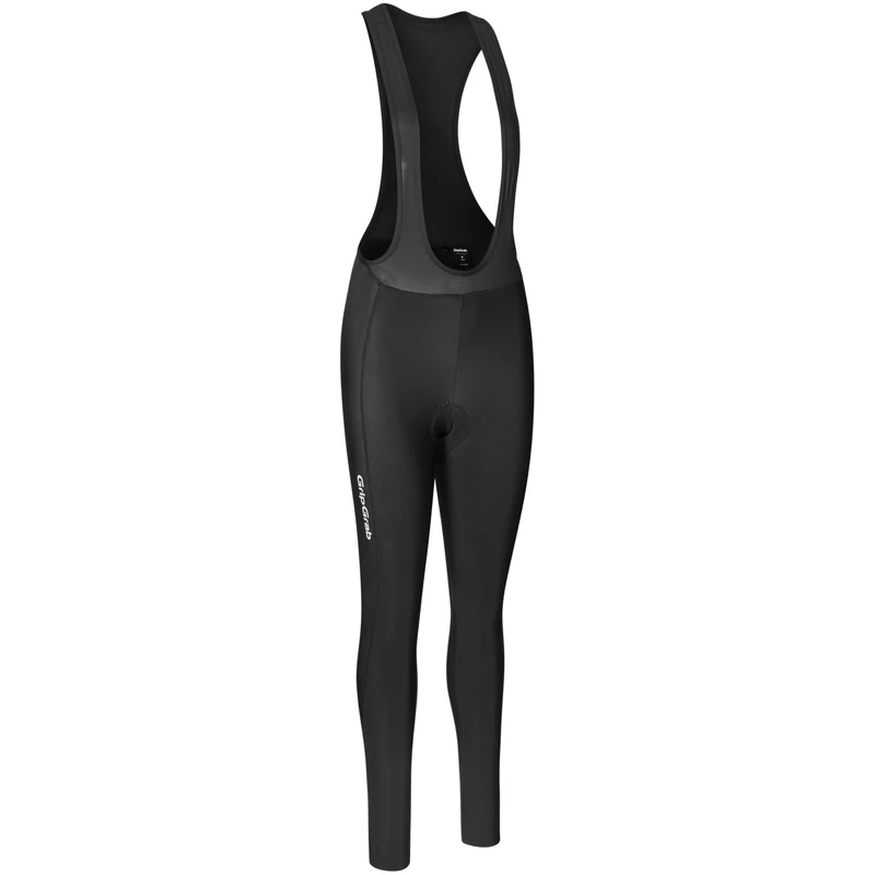 GripGrab Women's Ride Thermal Cycling Bib Tights Long Padded Road MTB Gravel Bike Bib Trousers for Women Black