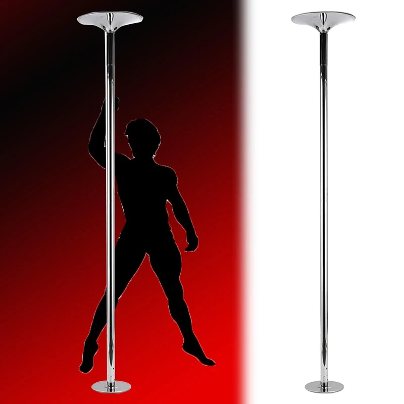 Minglez Adjustable Dance Fitness Pole with Optional Extension Pole, Apartment Spinning Stripper Pole for Bedroom/Studios, No Drill Strip Pole Steel Pole((2.3-2.75m/7.5-9ft) pole Set)