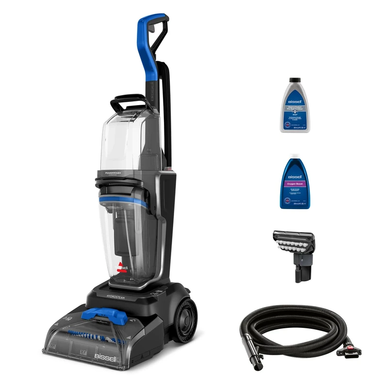 BISSELL PowerWash HydroSteam, Upright Carpet Cleaner, Carpet Washer, Steam-Enhanced Carpet & Upholstery Cleaner, HydroSteam™ Technology, Corded, For carpet, stairs, upholstery, 4199E