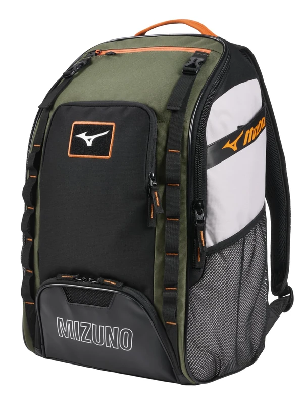 Mizuno Unisex Organizer 26 Baseball/Softball Backpack, Olve Drab-Cloud Crem