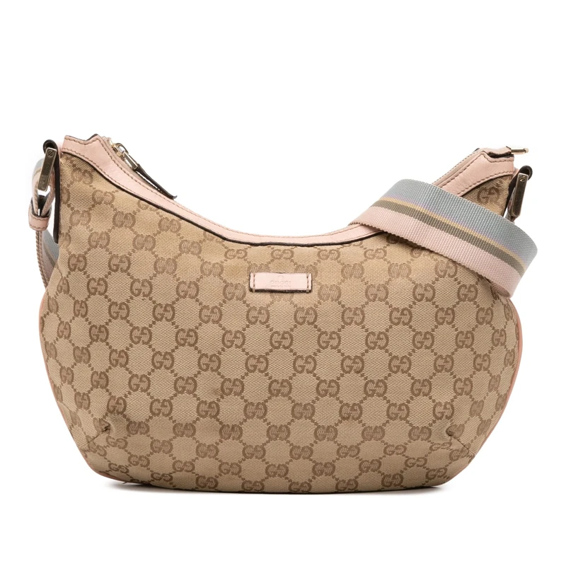 Gucci Pre-Loved GG Canvas Web Crossbody Bag