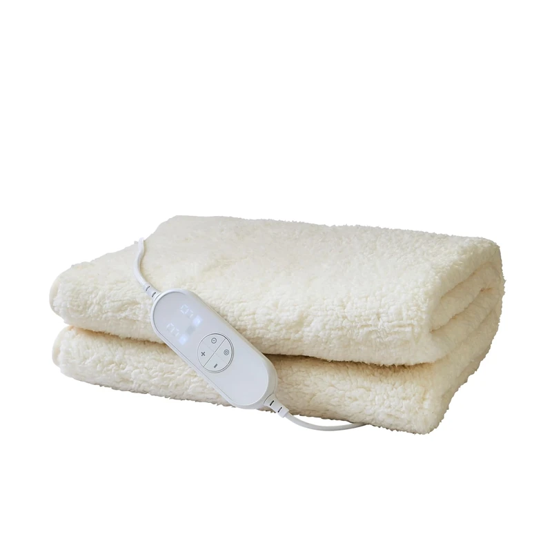 Morphy Richards EverCosy Premium Fleece Heated Electric Under Blanket, Teddy, King, 150x140cm, 9 Settings, Adjustble Timer, 4p/hour Cost, Machine Washable, 600022, Cream