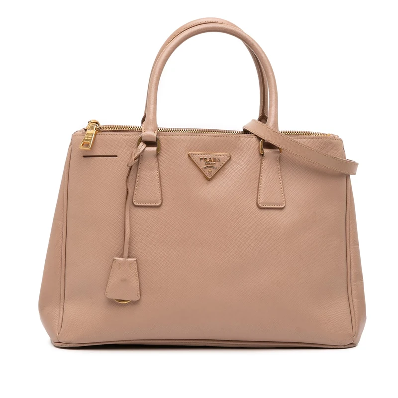 Prada Pre-Loved Medium Saffiano Lux Galleria Double Zip Tote