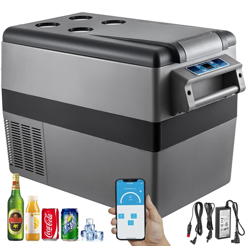VEVOR Car Refrigerator, DC 12/24V AC100-240V Compressor Electric Cooler