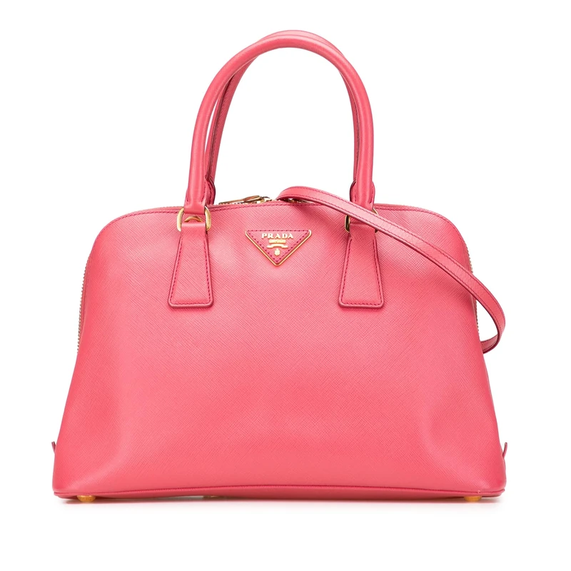 Prada Pre-Loved Medium Saffiano Lux Promenade Satchel Handbag