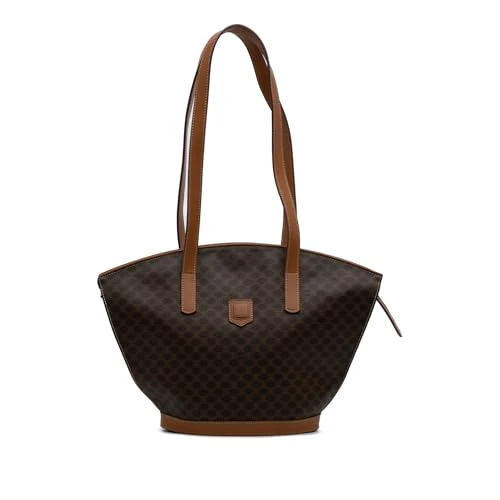 Celine Pre-Loved Macadam Coated Canvas Shoulder Bag