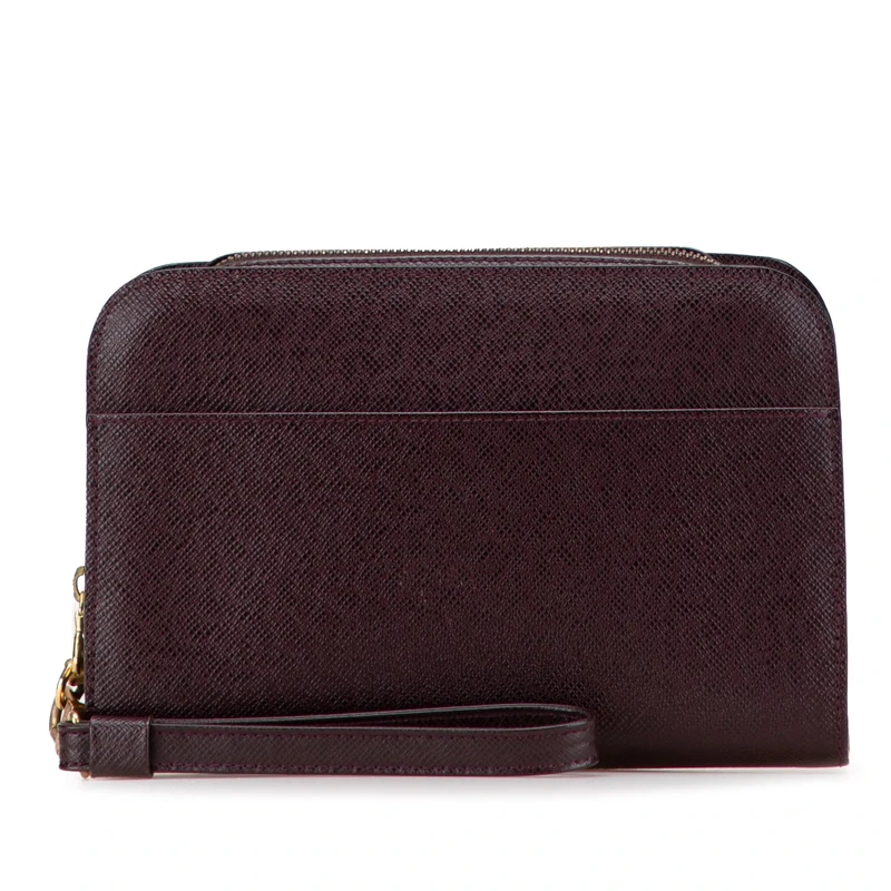 Louis Vuitton Pre-Loved Taiga Pochette Baikal Clutch Bag